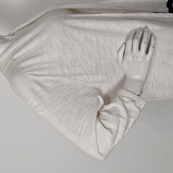 Lands' End White Blue Two Tone Striped Nautical Open Front Cardigan Size XL - Picture 5 of 14